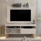 Rack Com Painel Retrô Samba - Off White- Rpm Móveis