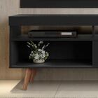 Rack Com Painel Retrô Samba - Preto - Rpm Móveis