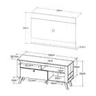 Rack Com Painel Retrô Tv 55" 1 Gaveta Multimóveis Cr45196