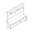Rack Com Painel Retrô Tv 70" 2 Portas Multimóveis Cr45194