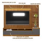 Rack Com Painel Ripado 1 Modulo Lateral Esquerdo Ouro Preto N
