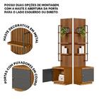 Rack Com Painel Ripado 1 Modulo Lateral Esquerdo Ouro Preto N