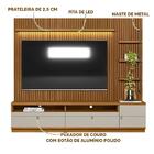 Rack Com Painel Ripado 1 Modulo Lateral Esquerdo Ouro Preto N