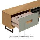 Rack Com Painel Ripado 75 Polegadas Alecrim Carvalho Natural