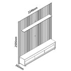 Rack Com Painel Ripado Impressão Ripada Para Tv Até 90 Polega