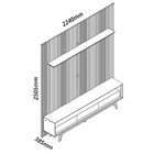 Rack Com Painel Ripado Impressão Ripada Para Tv Até 90 Polega