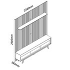 Rack Com Painel Ripado Impressão Ripada Para Tv Até 90 Polega