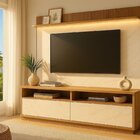 Rack Com Painel Ripado Para Tv 70 Polegadas 172cmx182cm Rio B