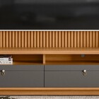 Rack Com Painel Ripado Para Tv 75 Pol. 268cm Golden L06 Natur