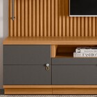 Rack Com Painel Ripado Para Tv 75 Pol. 268cm Golden L06 Natur