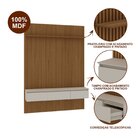 Rack Com Painel Ripado Para Tv Até 55 Polegadas 2 Gavetas Pra