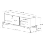 Rack Com Painel Ripado Para Tv Até 58 Polegaas Buriti Com Pés