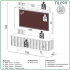Rack Com Painel Ripado Para Tv Até 65 Polegadas Com 4 Portas