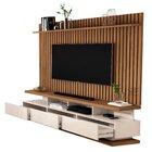 Rack Com Painel Ripado Para Tv Até 72 Polegadas 3 Gavetas E P