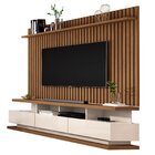 Rack Com Painel Ripado Para Tv Até 72 Polegadas 3 Gavetas E P