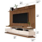 Rack Com Painel Ripado Para Tv Até 72 Polegadas 3 Gavetas E P