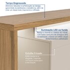 Rack Com Painel Ripado Para Tv Até 75 Polegadas 181cm Com Led