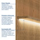 Rack Com Painel Ripado Para Tv Até 75 Polegadas 181cm Com Led