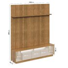 Rack Com Painel Ripado Para Tv Até 75 Polegadas 218cm Com Fit