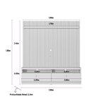 Rack Com Painel Ripado Para Tv Até 75 Polegadas Com Led 2 Nic