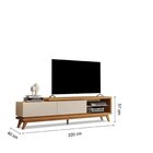 Rack Com Painel Ripado Para Tv Até 84 Polegadas Carvalho Oro/