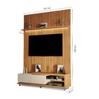 Rack Com Painel Ripado Para Tv Até 84 Polegadas Carvalho Oro/