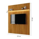 Rack Com Painel Ripado Para Tv Até 84 Polegadas Carvalho Oro/