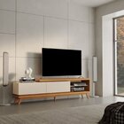 Rack Com Painel Ripado Para Tv Até 84 Polegadas Carvalho Oro/