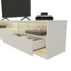 Rack Com Painel Ripado Para Tv Até 84 Polegadas Led 3 Gavetas