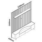 Rack Com Painel Ripado Para Tv Até 85 Polegadas Led Pés Madei