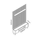 Rack Com Painel Ripado Para Tv Até 90 Polegadas 1 Gaveta 2 Po