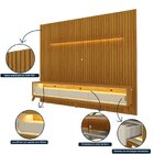 Rack Com Painel Ripado Para Tv Até 90 Polegadas Led 3 Gavetas