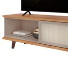 Rack Com Painel Ripado Tv Até 60 Polegadas Carvalho Nobre Gri