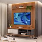 Rack Com Painel Ripado Tv Até 60 Polegadas Freijó Cinza Urban