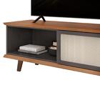 Rack Com Painel Ripado Tv Até 60 Polegadas Freijó Cinza Urban