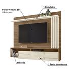 Rack Com Painel Roma Para Tv De Até 60 - Off White/carvalho