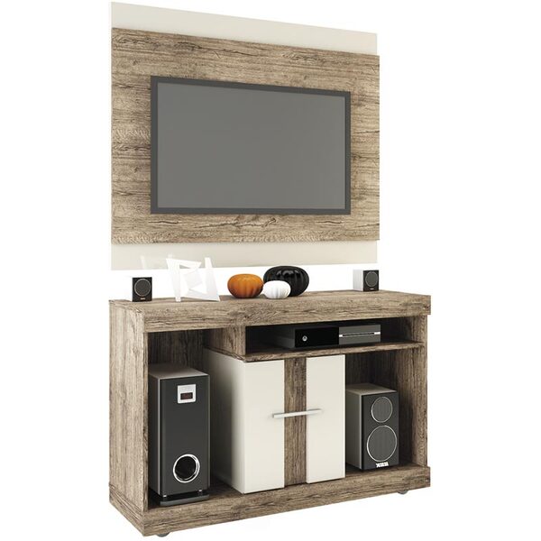 Rack Com Painel San Diego - Linea Brasil - Naturale / Fendi