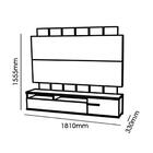 Rack Com Painel Sena Suspenso Para Tv De Até 70 - Carvalho/