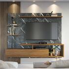 Rack Com Painel Suspenso Maragogi Para Tv De Até 58 - Cinza