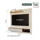 Rack Com Painel Suspenso Panamá Para Tv De Até 60- Off White/