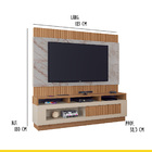 Rack Com Painel Textura Ripada Para Tv 65 Pol Toronto 183 X 1