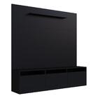 Rack Com Painel Tv 50" Com 3 Portas Multimóveis Cr45115 Preto