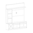 Rack Com Painel Tv 50" Multimóveis Cr25136 Branco