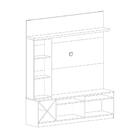 Rack Com Painel Tv 50" Multimóveis Cr25136 Preto/branco