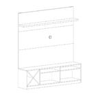 Rack Com Painel Tv 50" Multimóveis Cr25138 Grafite/branco