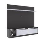 Rack Com Painel Tv 50" Multimóveis Cr25138 Grafite/branco
