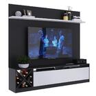 Rack Com Painel Tv 50" Multimóveis Cr25138 Preto/branco