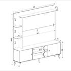 Rack Com Painel Tv 50" Multimóveis Cr25139 Montana/branco