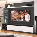 Rack Com Painel Tv 60" Multimóveis Cr25135 Grafite/branco