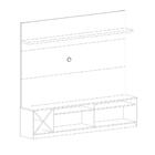 Rack Com Painel Tv 60" Multimóveis Cr25137 Preto/branco